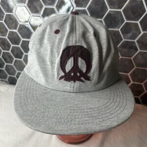 Gnarly Adjustable Hat Gray Maroon 100% Cotton Strapback